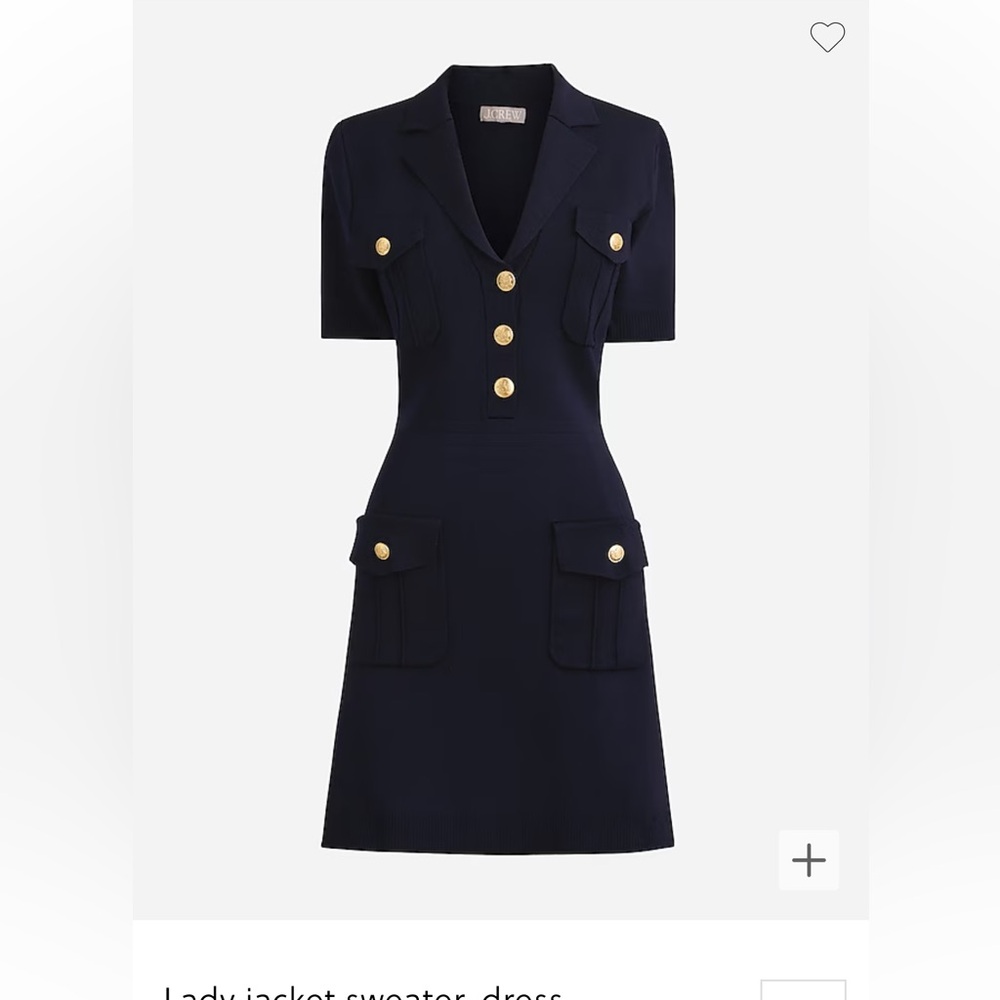 J Crew Lady jacket sweater-dress NAVY